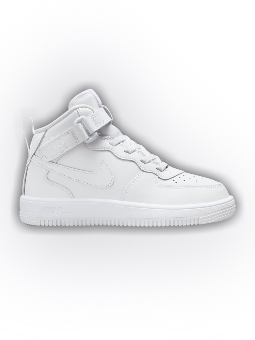 NIKE FORCE 1 | Mid LE 'Triple White' Big Kid Boys' Sneaker